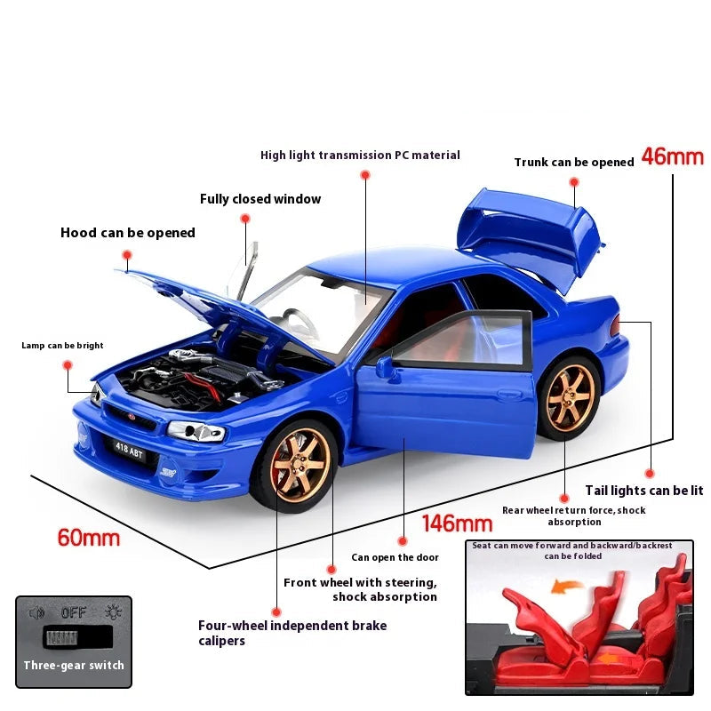Subaru Impreza WRX STI Modified Car Model (1:32)